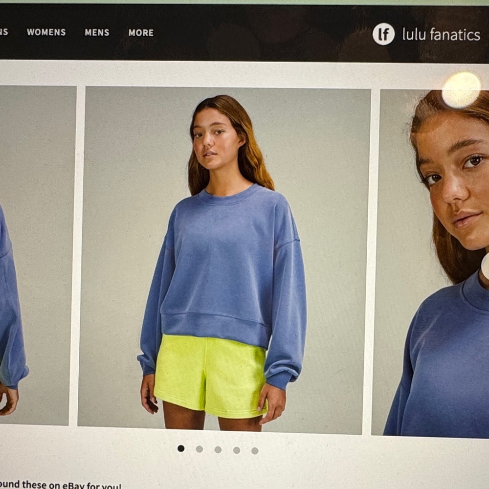 Lululemon, perfectly oversized cropped crew softstreme